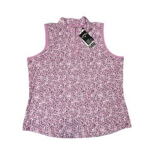 Women’s Callaway Sleeveless Golf Top Shirt, Quarter Zip, XXL, NWT